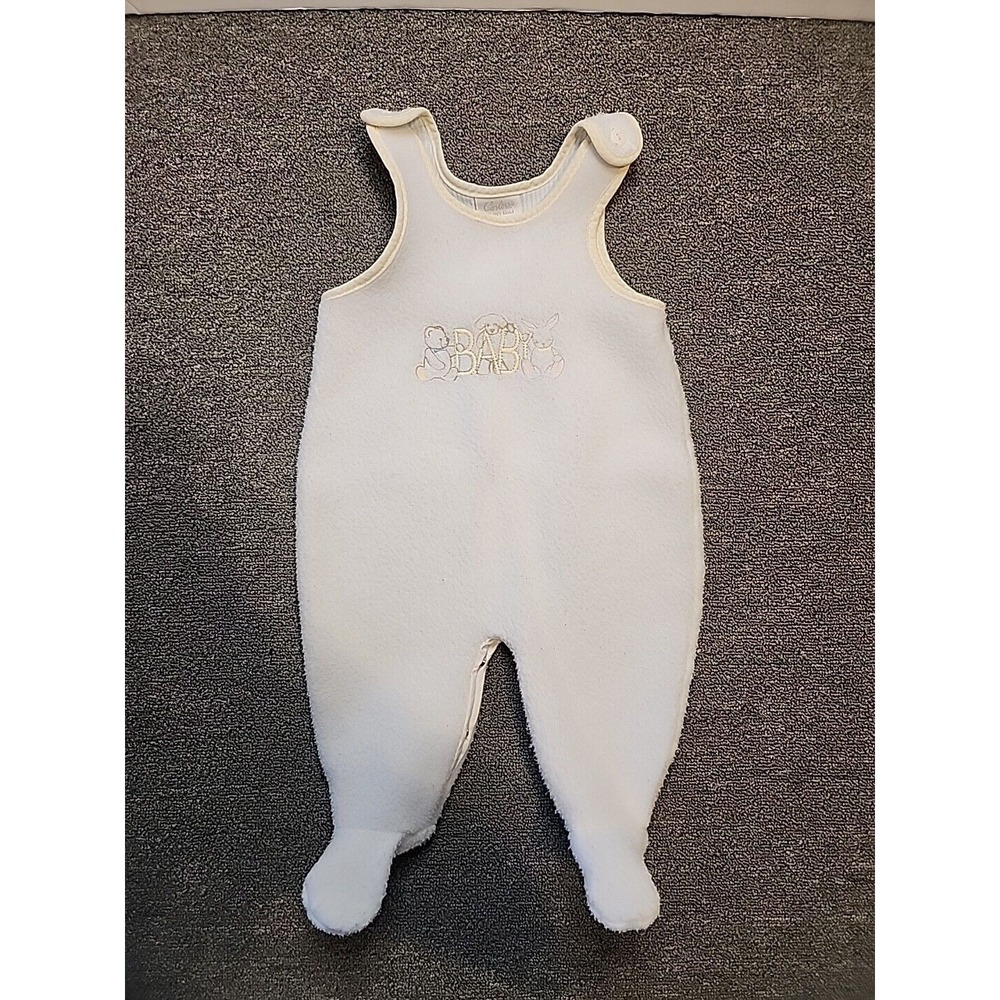 Vintage Carter White And Yellow Fleece With Snap On Closure